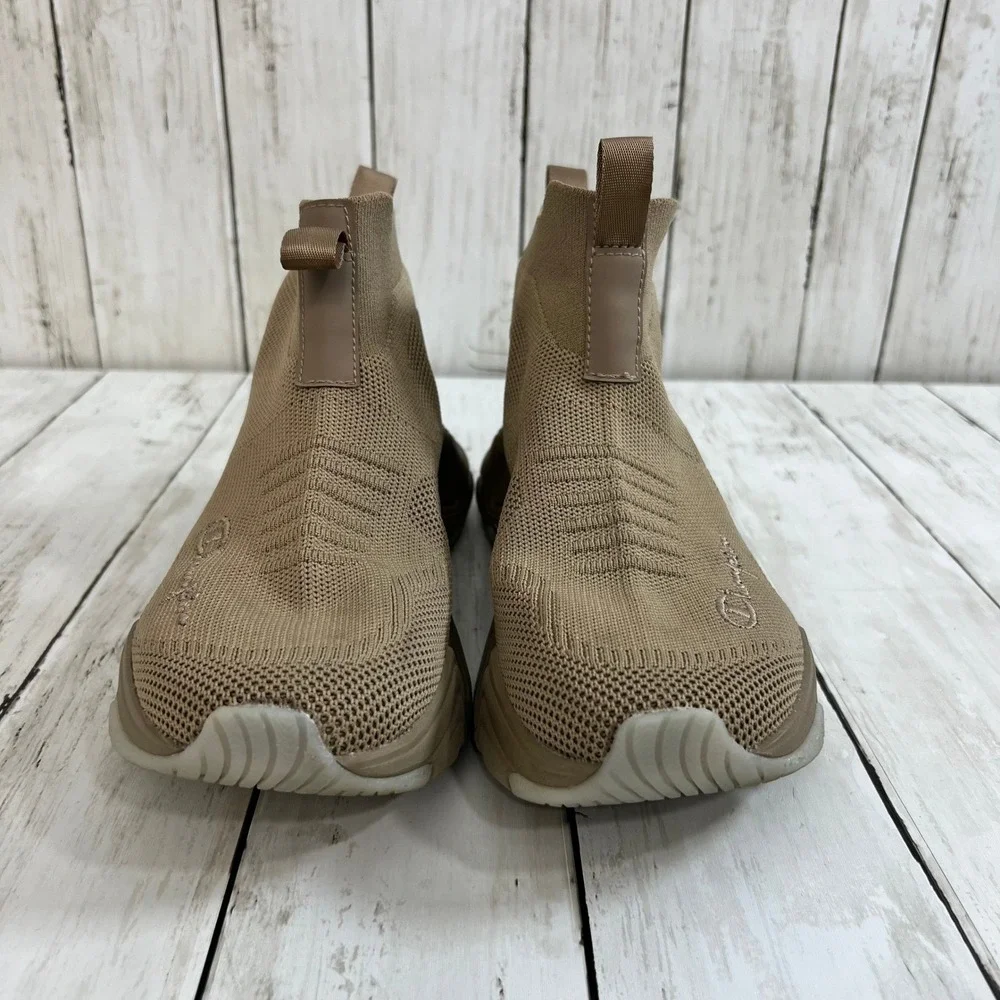 Champion‎ NWOT Men's Tan Knit High Top Sneakers Slip-On Athletic Shoes Size 7.5W